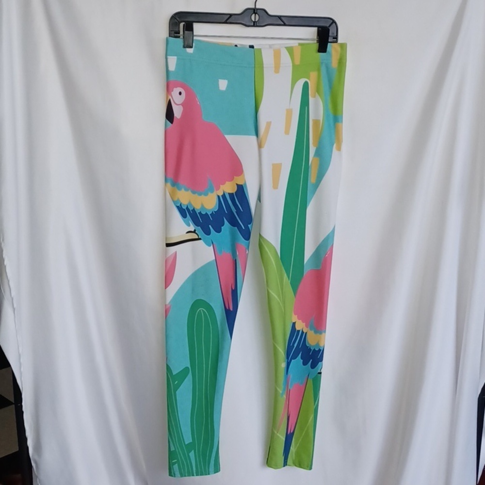 Art Of Where Leggings, Sz L, Toucan, 30" Inseam